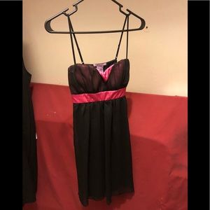 Black and Hot Pink Party Dress
